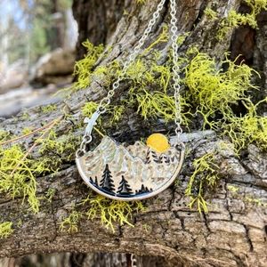 Mountain Necklace- boho, outdoors, unique, artistic